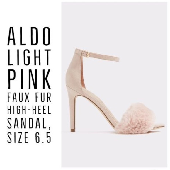 Aldo Shoes - HOST PICK! ALDO Light Pink Faux Fur Heel Sandal